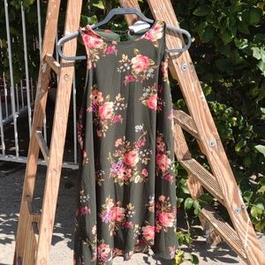 Sadie&Sage Sleeveless A-Line Dress Green L